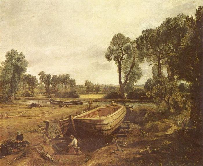 John Constable Bootsbau in Flatford France oil painting art